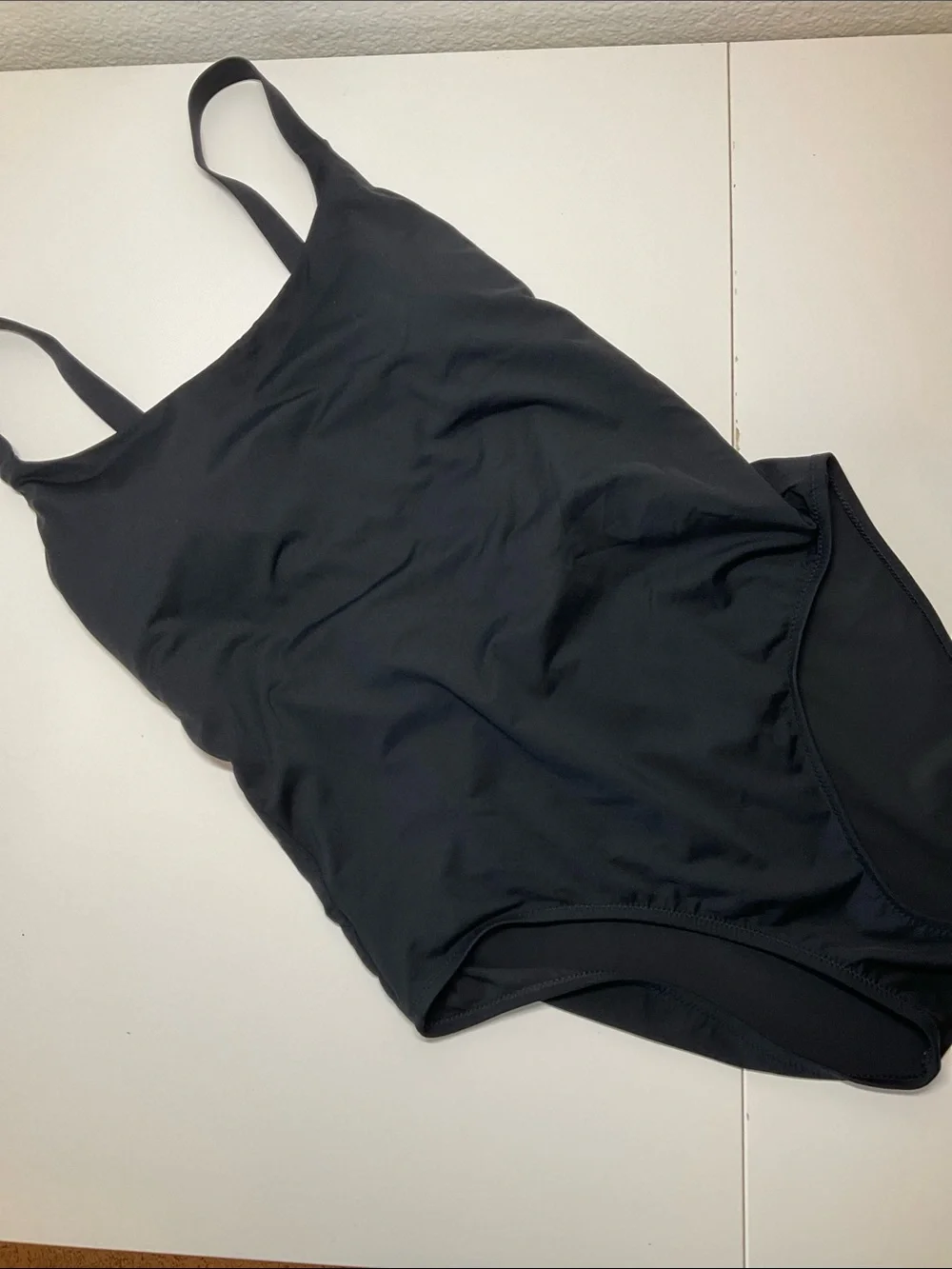 Athleta Straight Neck One Piece Black Medium